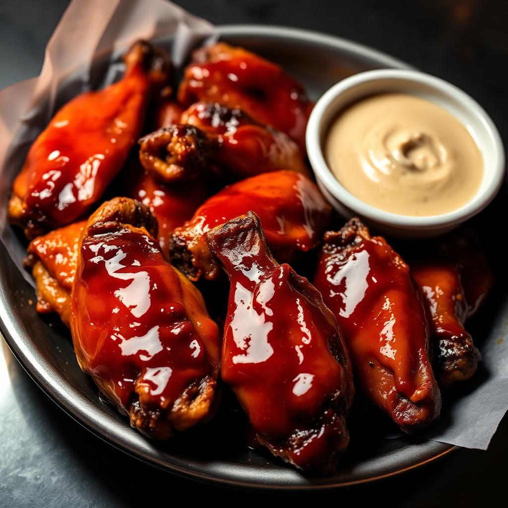 Glazed chicken wings